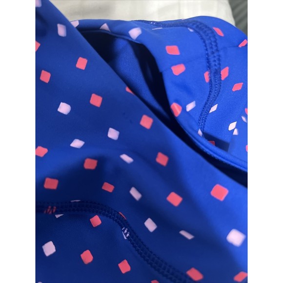 NWT Lilly Pulitzer LUXLETIC Callie Half-Zip Top Borealis Blue Squared NWT Large - Picture 8 of 8